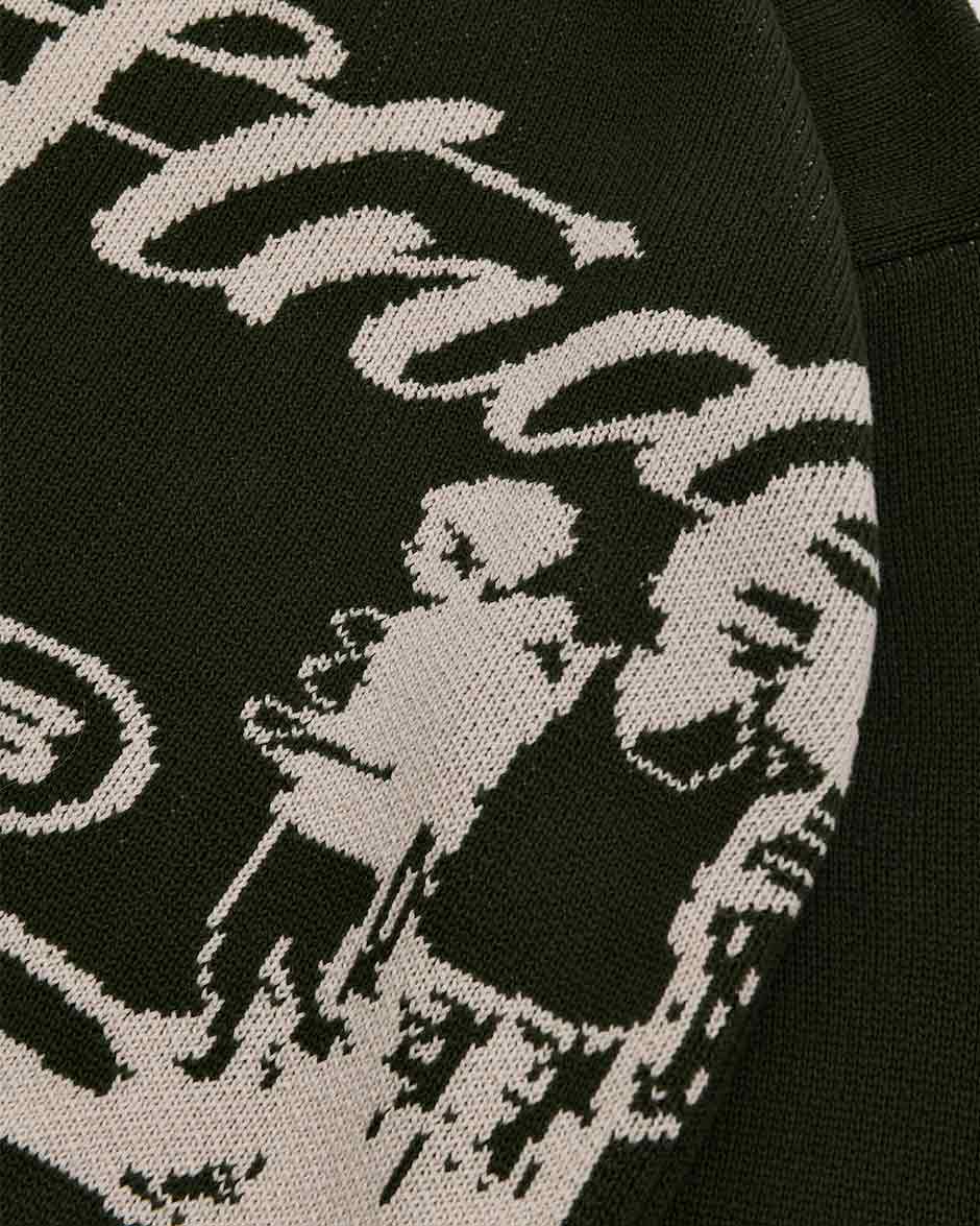 Echoes Knit Sweater Olive-IYAMIUIO