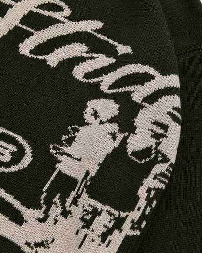 Echoes Knit Sweater Olive-IYAMIUIO