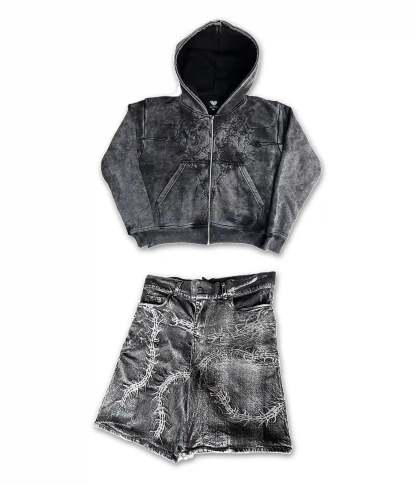 HALF A MIL ZIP BLACK+GHOUL JORTS-IYAMIUIO