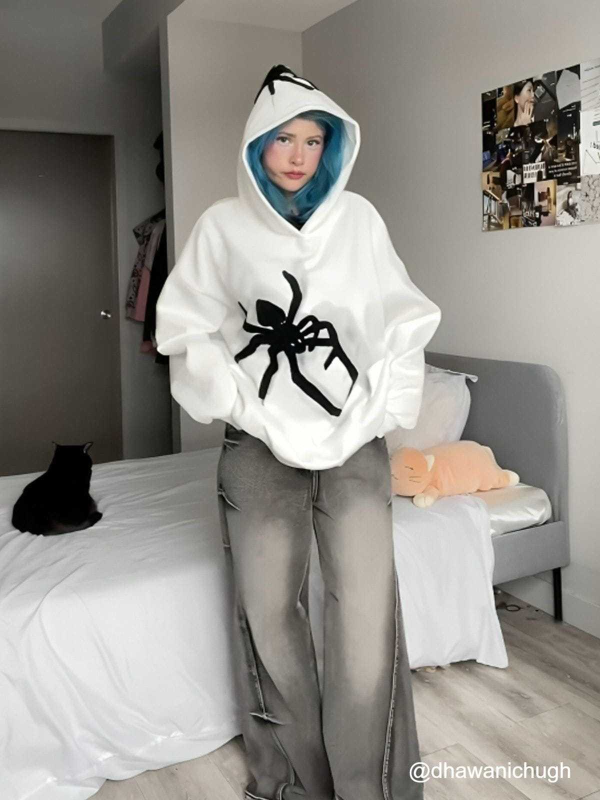 Aelfric Eden Spider Towel Embroidery Hoodie-IYAMIUIO