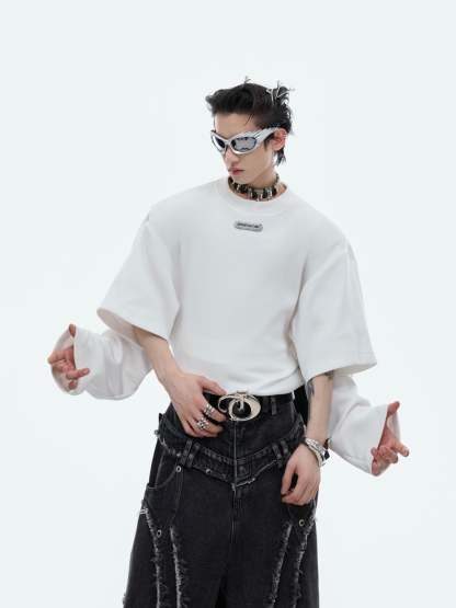 【24s Oct.】Double-layered Round-neck Simple Sweatshirt-IYAMIUIO