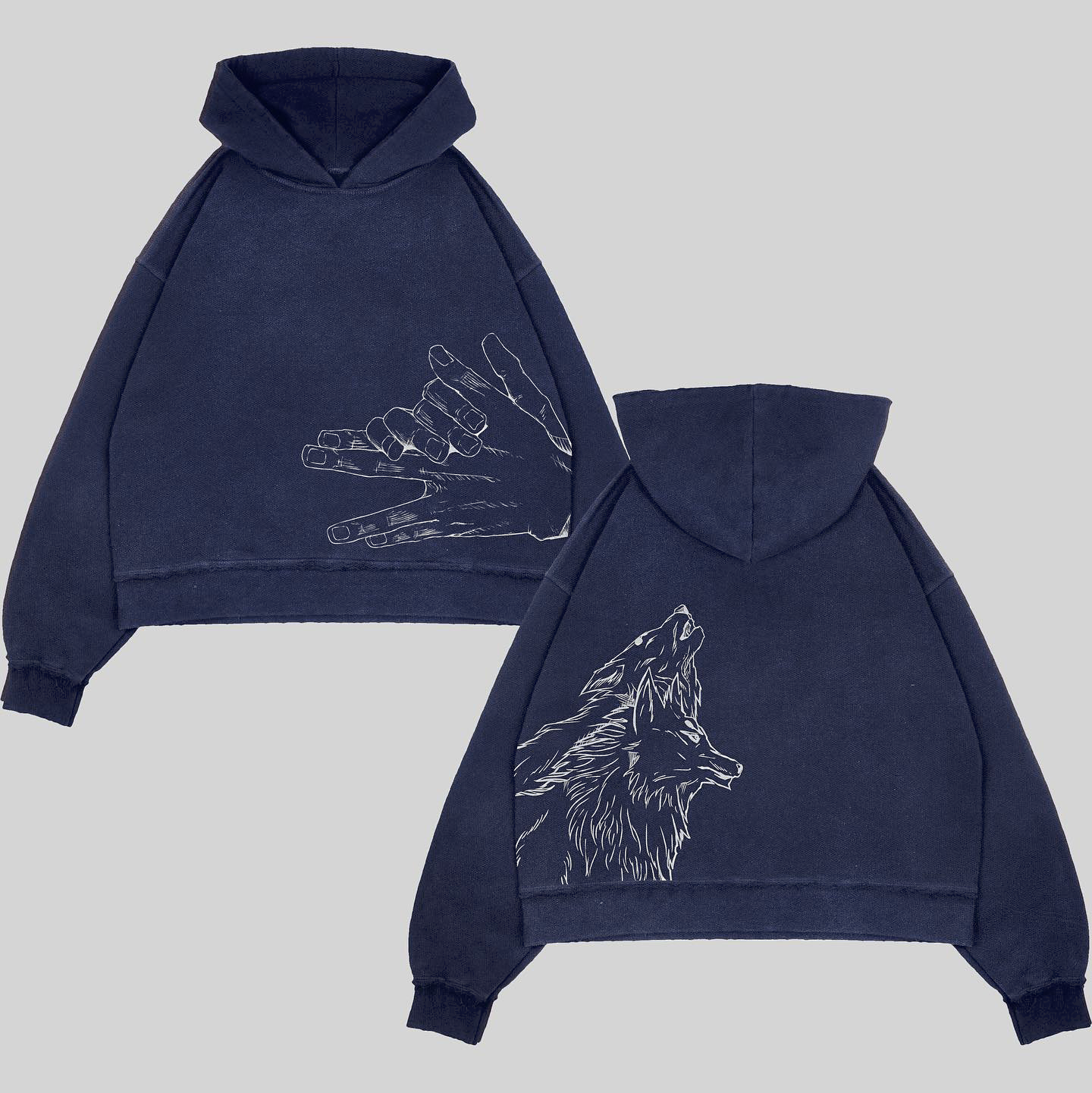 Vintage Washed Hoodie - JJK-IYAMIUIO