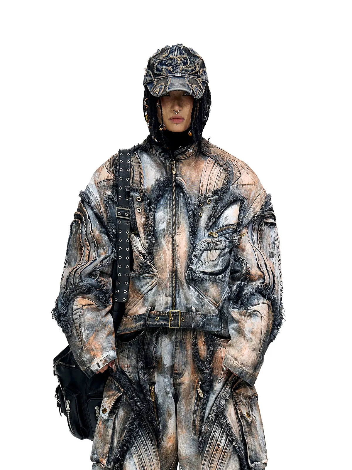 Graffiti Mud Wash Denim Jacket (only 60 pieces)-IYAMIUIO