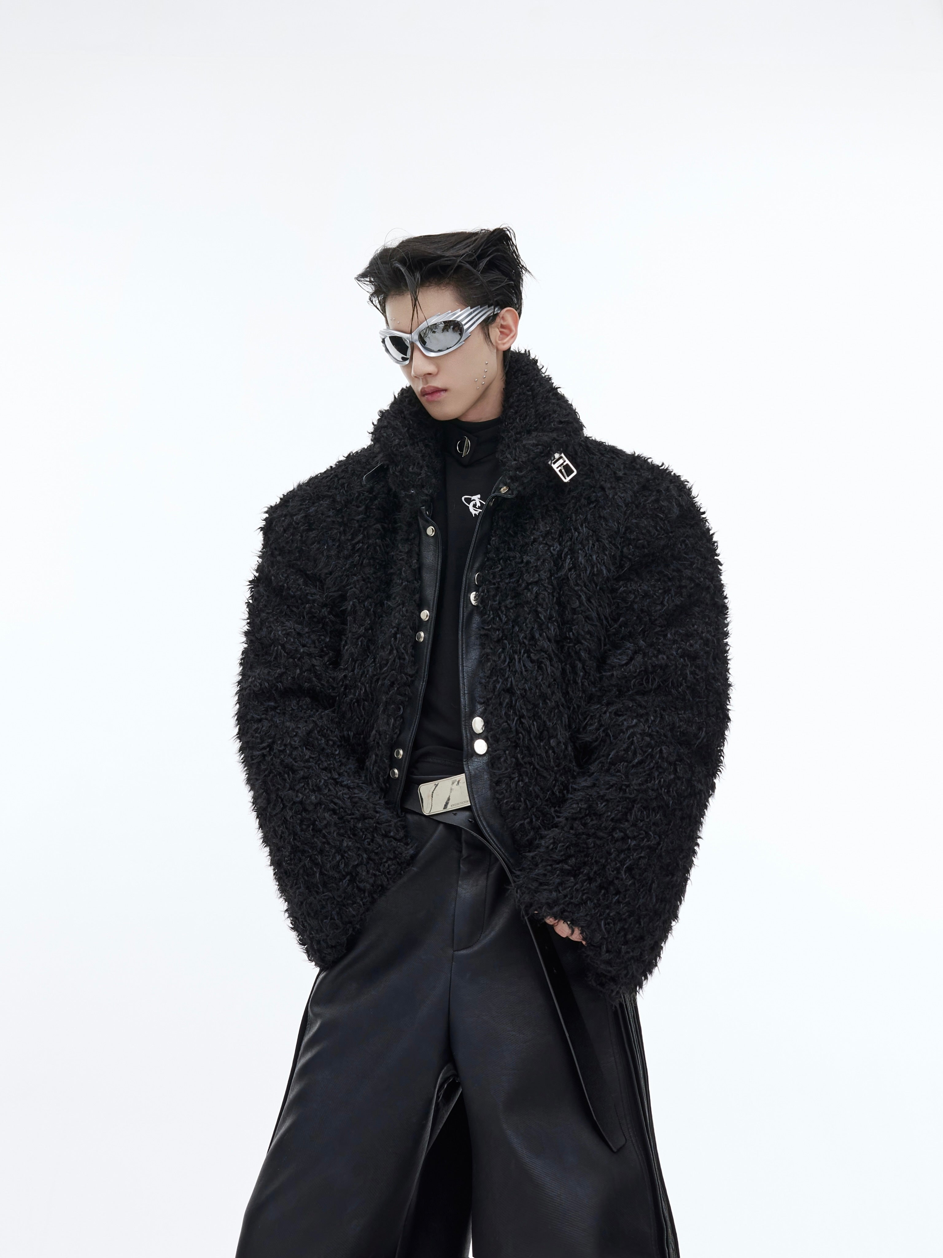 【23s November.】Retro Sherpa Pu Leather Plush Jacket-IYAMIUIO