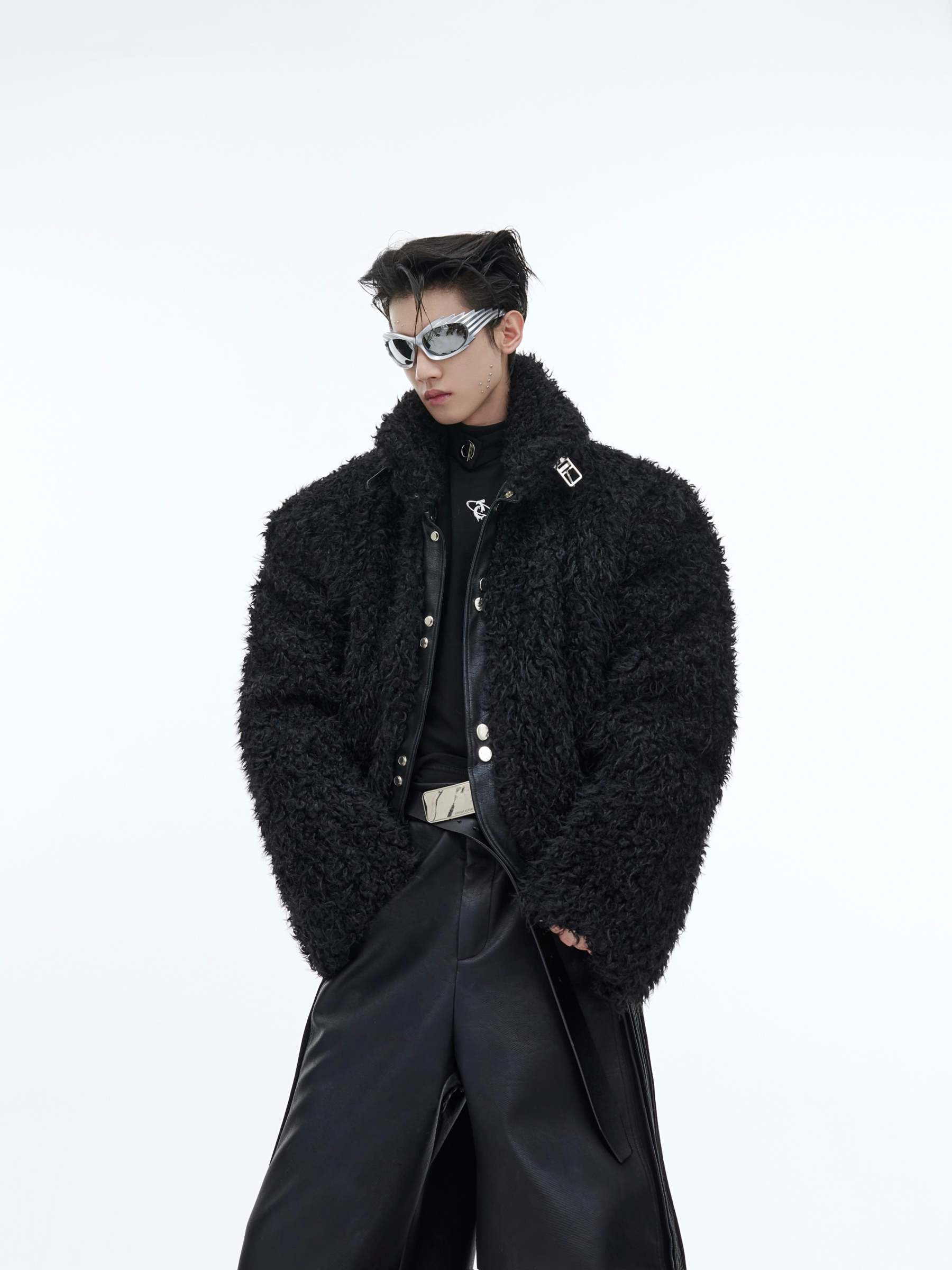 【23s November.】Retro Sherpa Pu Leather Plush Jacket-IYAMIUIO