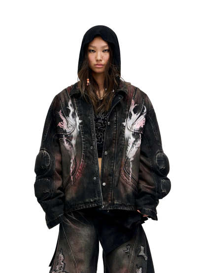 Scarlet Denim Jacket (only 60 pieces)-IYAMIUIO