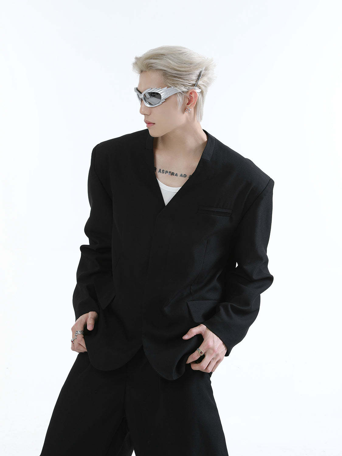 【24s Aug.】Casual Simple Large V-neck Suit-IYAMIUIO