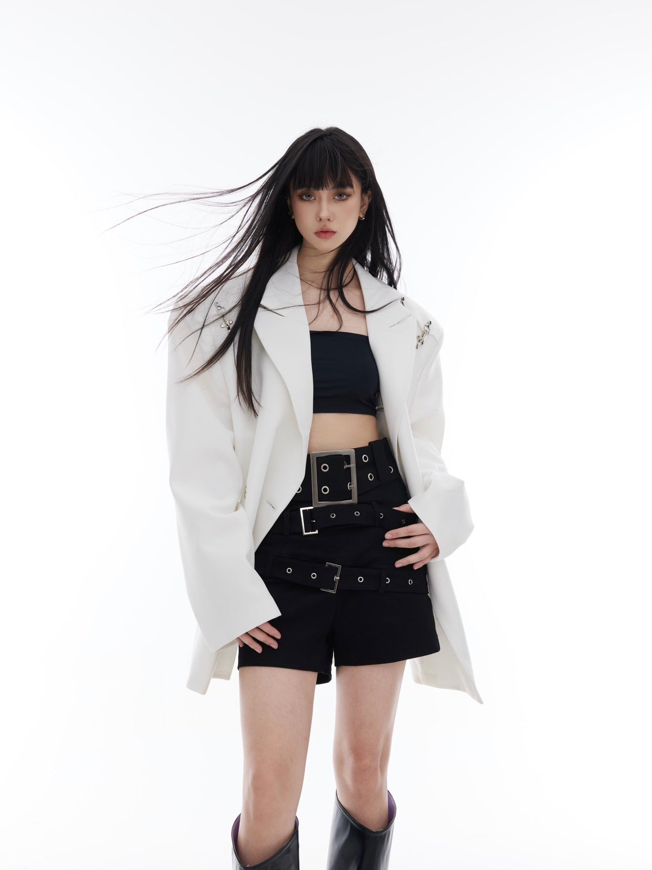 【23s August.】Loose Metal Airplane Buckle Jacket-IYAMIUIO