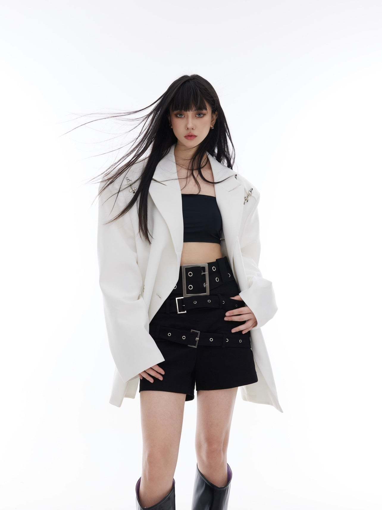 【23s August.】Loose Metal Airplane Buckle Jacket-IYAMIUIO