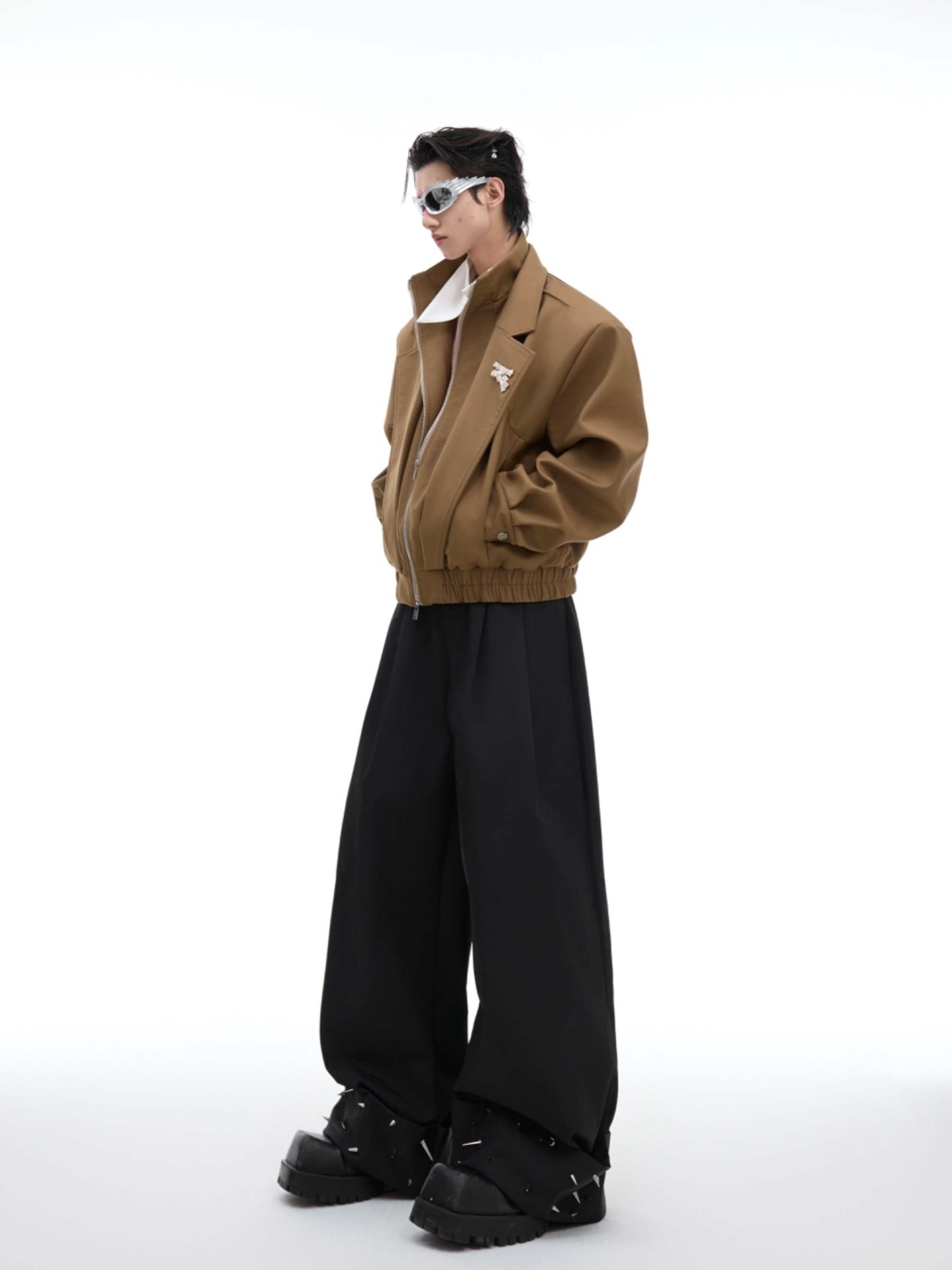 【24s Oct.】Double Collar Patchwork Jacket-IYAMIUIO