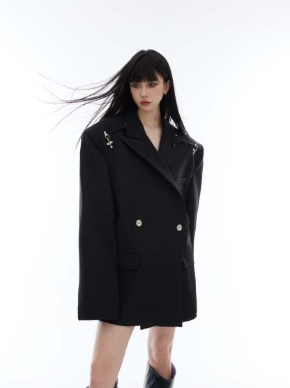 【23s August.】Loose Metal Airplane Buckle Jacket-IYAMIUIO