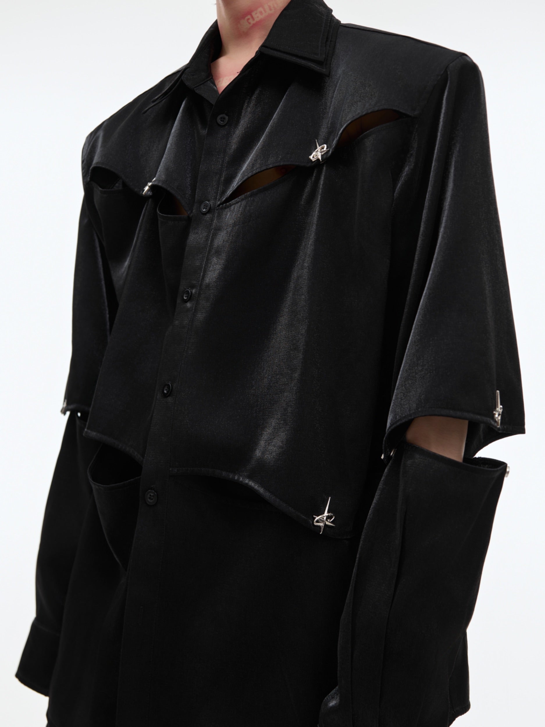 【24s Oct.】Flowing Hollow Deconstructed Detachable Shirt-IYAMIUIO