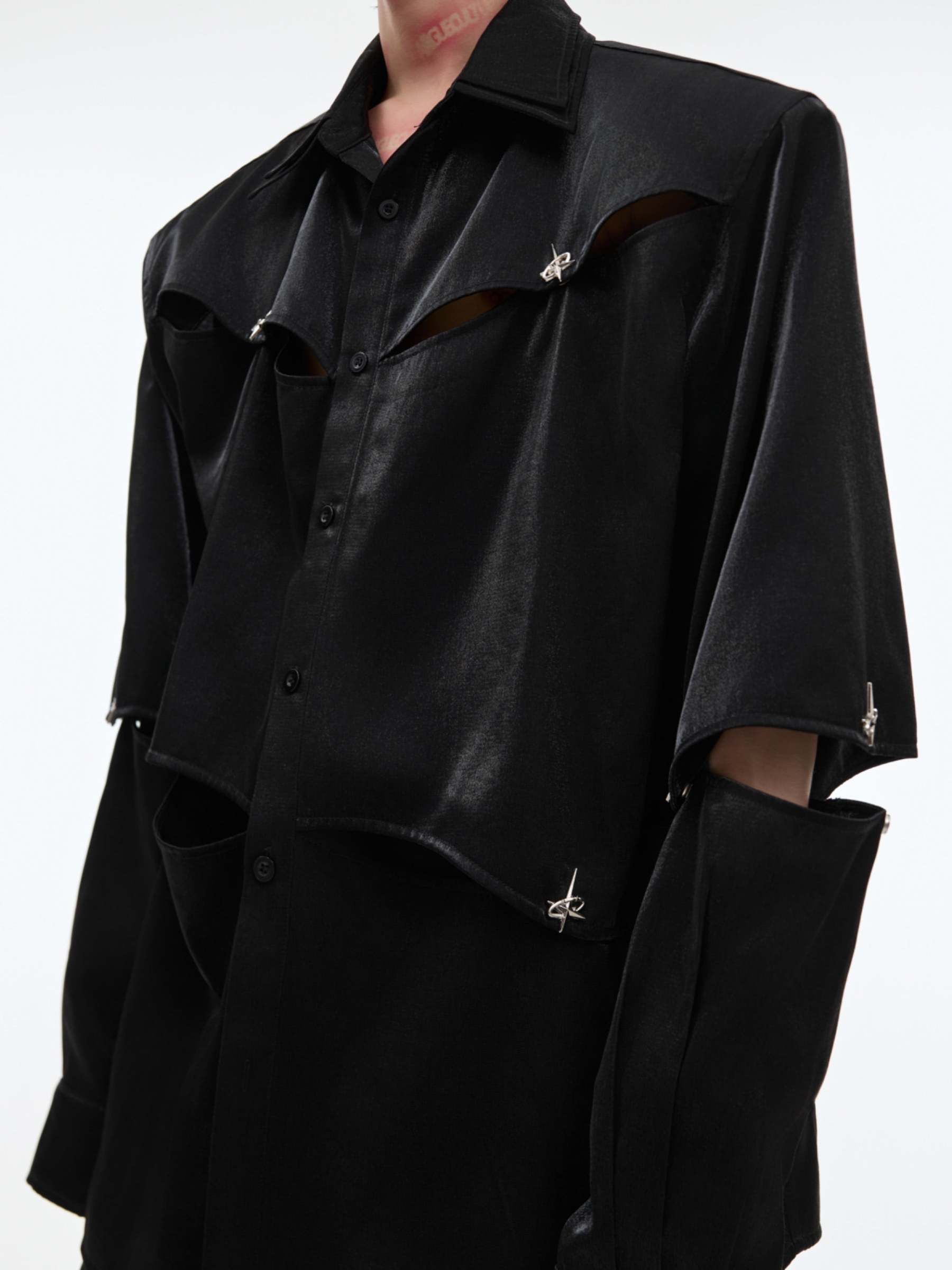 【24s Oct.】Flowing Hollow Deconstructed Detachable Shirt-IYAMIUIO