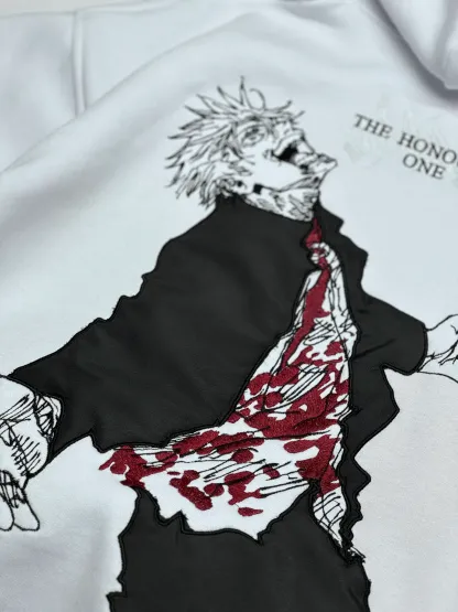 JJK Embroidered Hoodie-IYAMIUIO