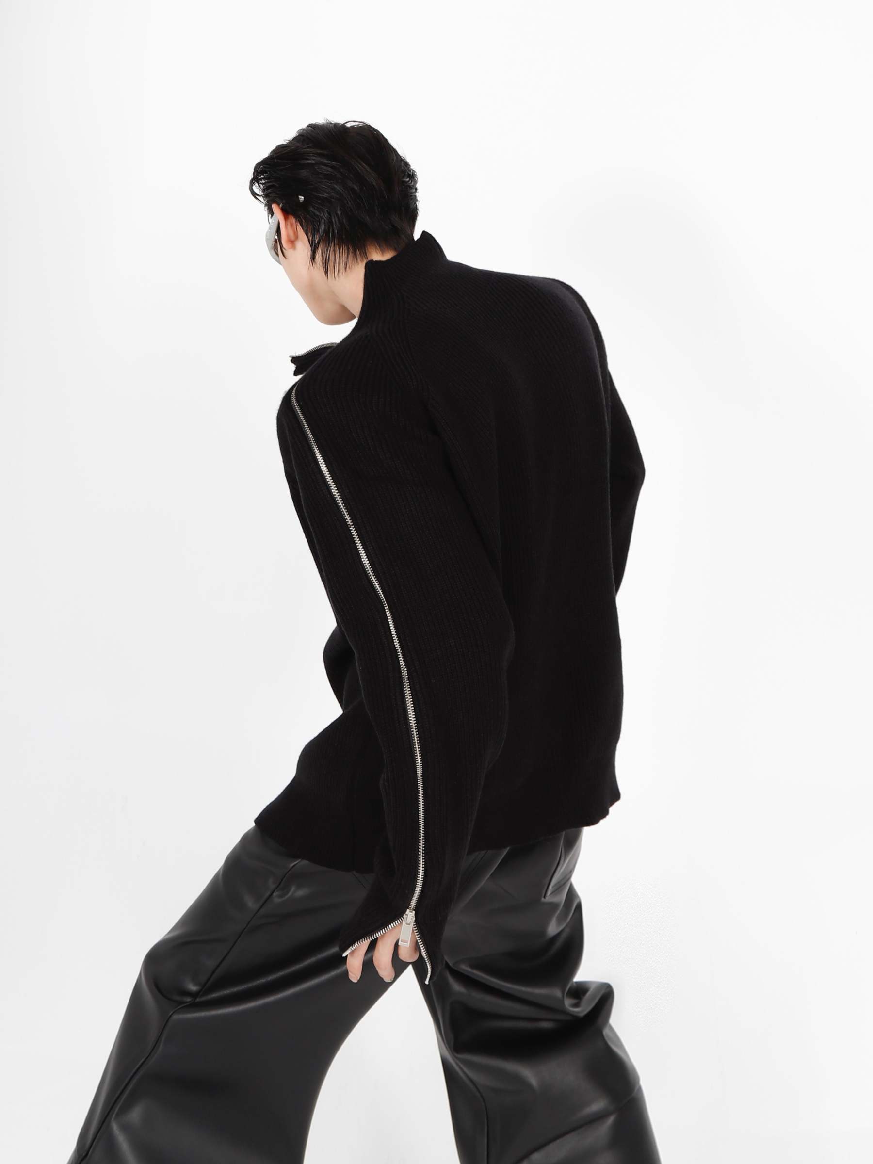 Stitching Sweater-IYAMIUIO