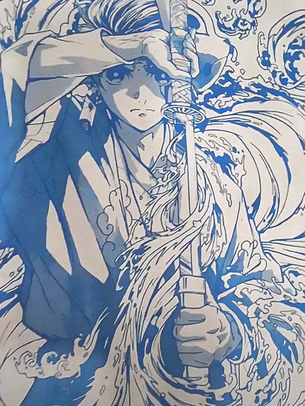 Tanjiro Water Breathing 2-Sided Vintage Tee - Demon Slayer-IYAMIUIO