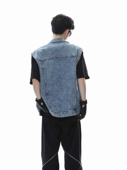【23s July.】Sleeveless Denim Jacket-IYAMIUIO