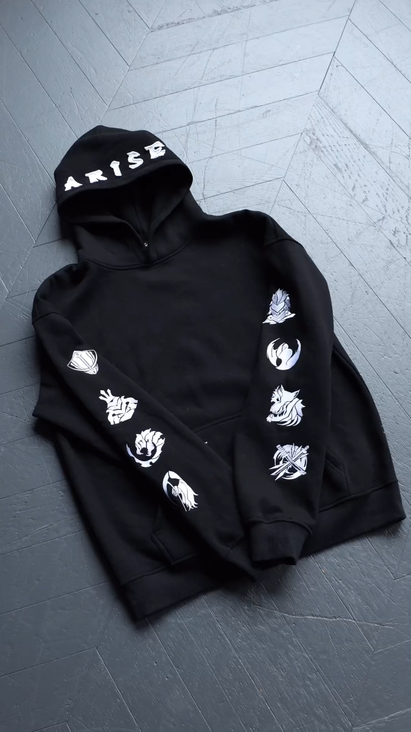 Arise embroider Hoodie - Solo Leveling-Shadeston