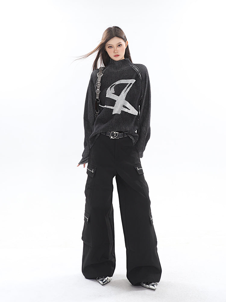 【23s September.】Casual Straight Cargo Pants-IYAMIUIO