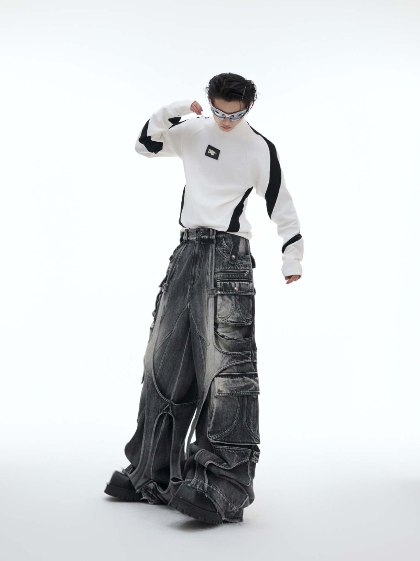 【24s Oct.】Contrast Color Half Turtleneck Slim Fit Bottoming Shirt-IYAMIUIO