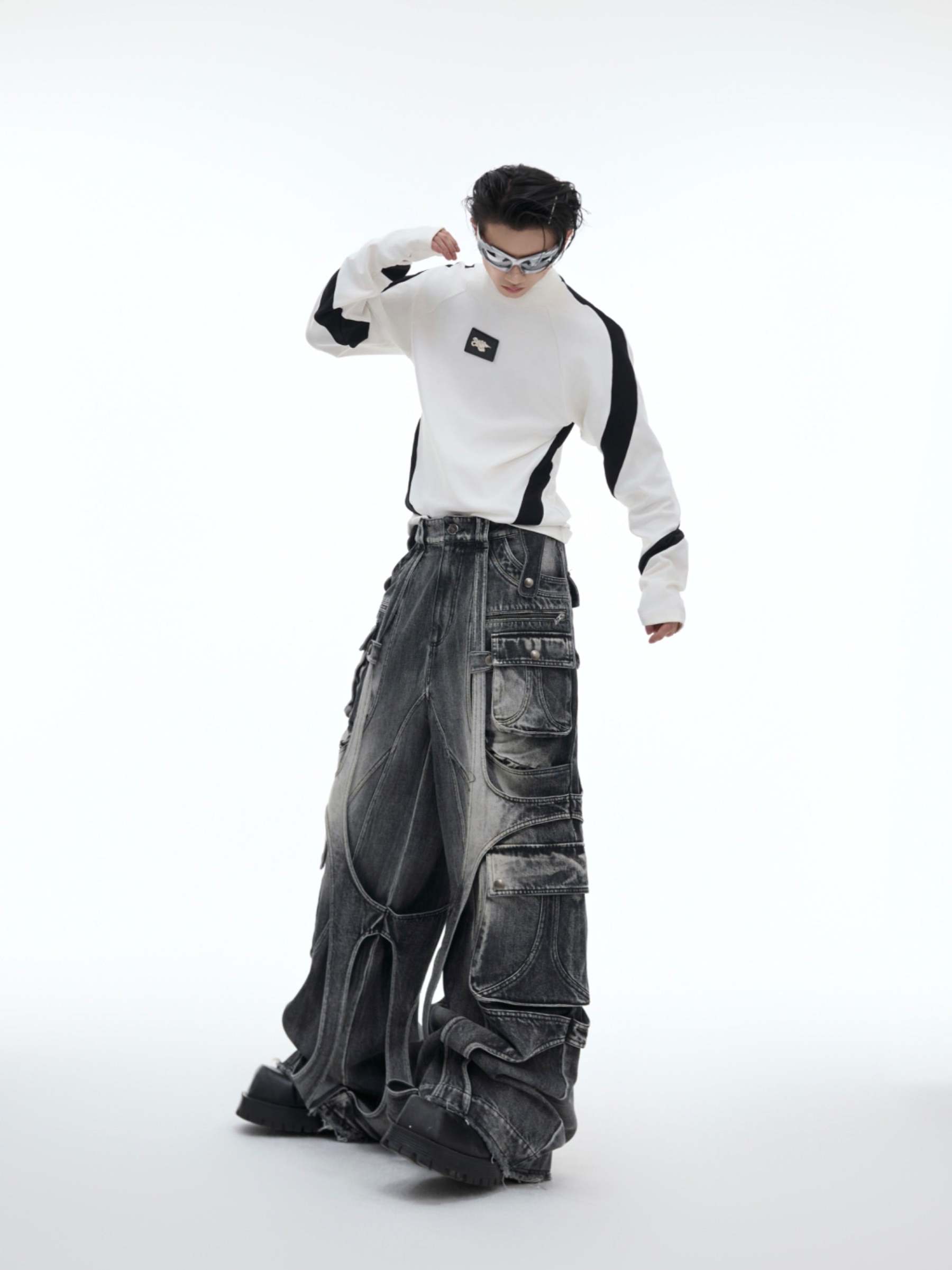 【24s Oct.】Contrast Color Half Turtleneck Slim Fit Bottoming Shirt-IYAMIUIO