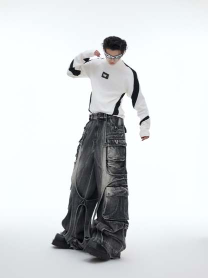 【24s Oct.】Contrast Color Half Turtleneck Slim Fit Bottoming Shirt-IYAMIUIO