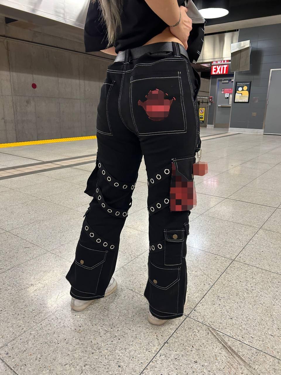 "Cursed Energy" Cargo Pants-IYAMIUIO