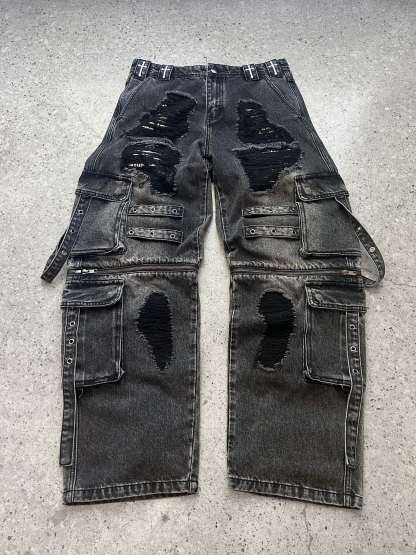 "Maria Wall" Cargo Pants-IYAMIUIO