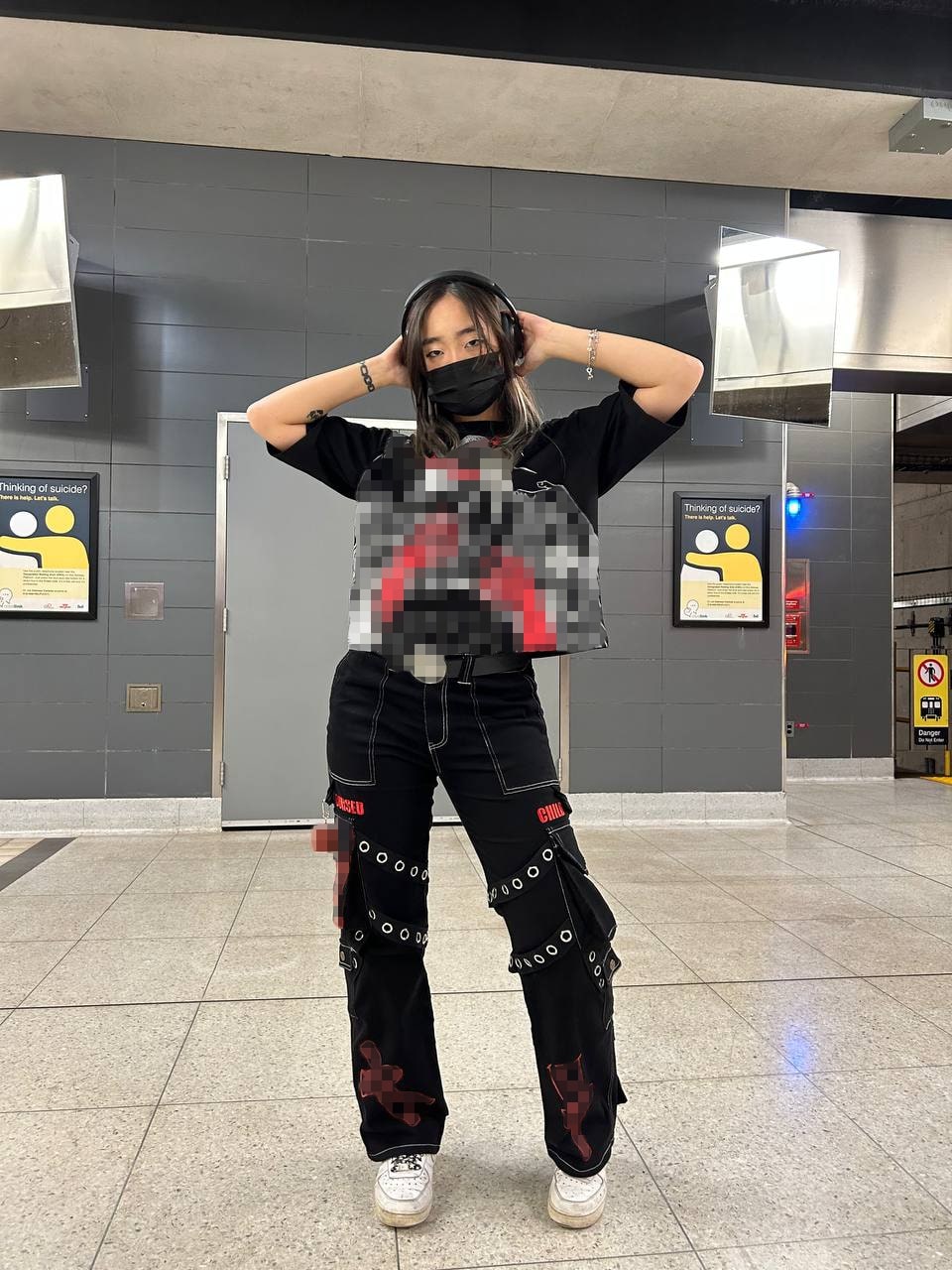 "Cursed Energy" Cargo Pants-IYAMIUIO