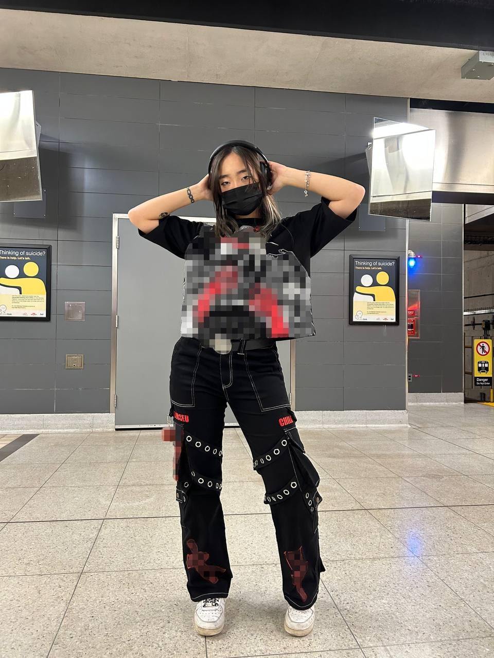 "Cursed Energy" Cargo Pants-IYAMIUIO