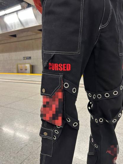 "Cursed Energy" Cargo Pants-IYAMIUIO