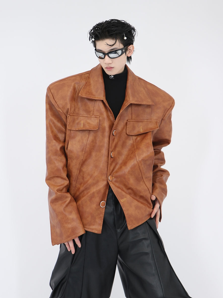 Short Jacket Motorcycle Jacket-IYAMIUIO