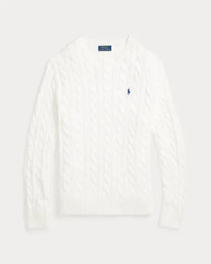 Cable-knit cotton sweater