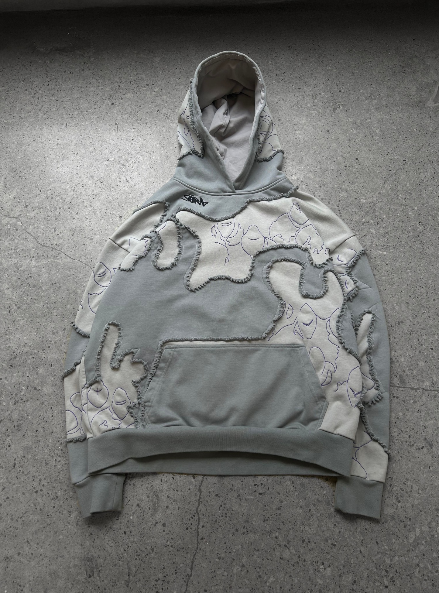 "LEVEL UP" Hoodie Grey-IYAMIUIO