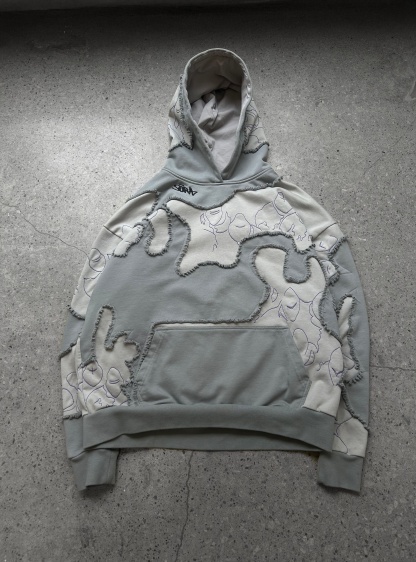 "LEVEL UP" Hoodie Grey-IYAMIUIO