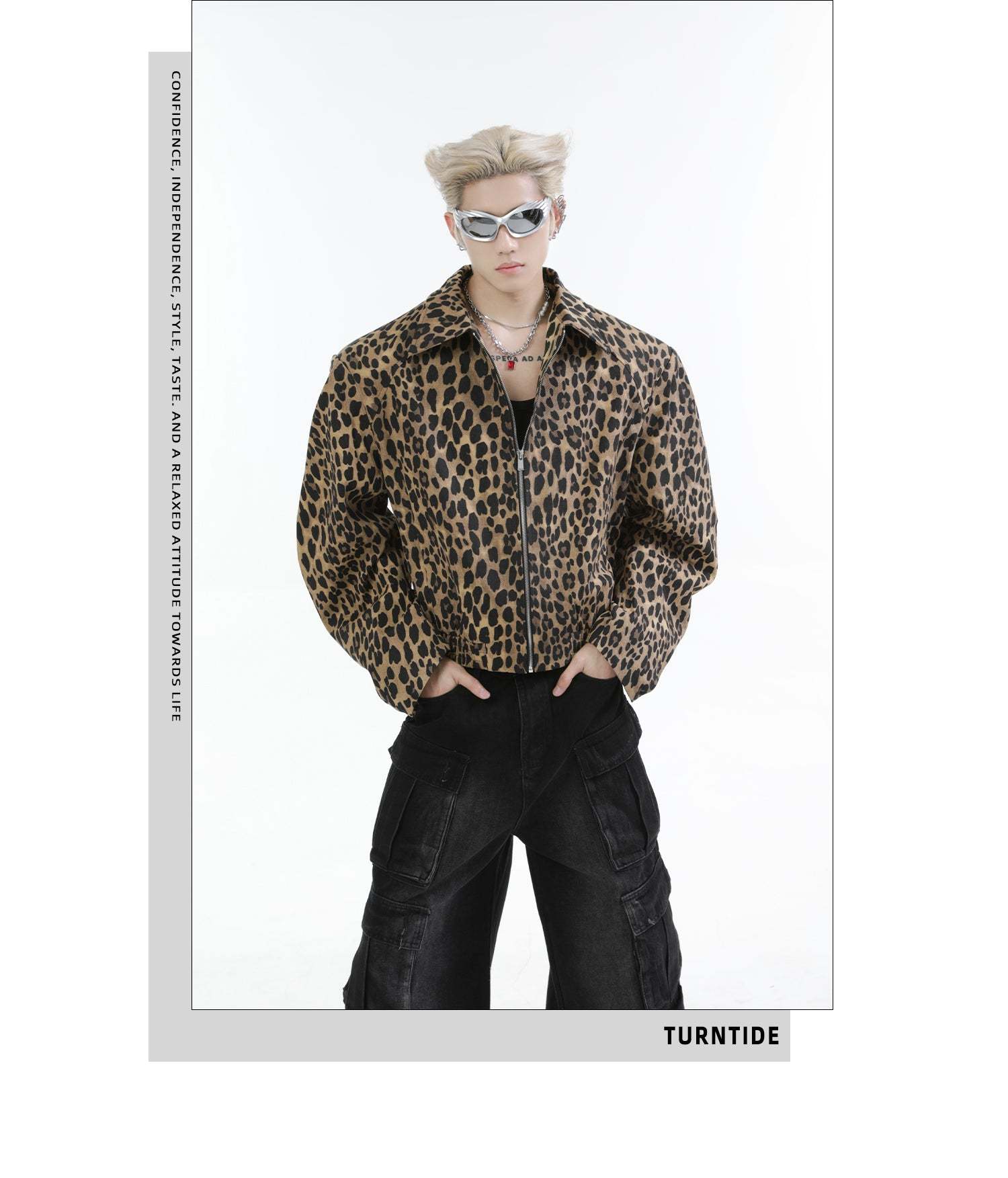 【24s Oct.】Leopard Washed Denim Vintage Jacket-IYAMIUIO