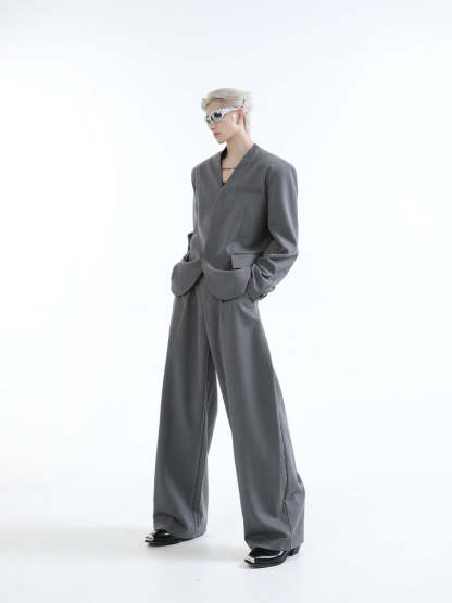 【24s Aug.】Casual Simple Large V-neck Suit-IYAMIUIO