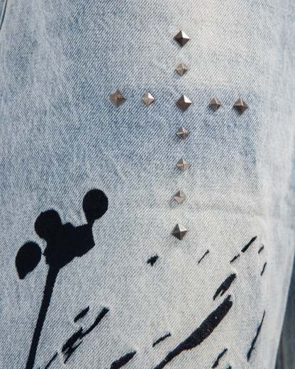 Fangs Studded Shorts-IYAMIUIO