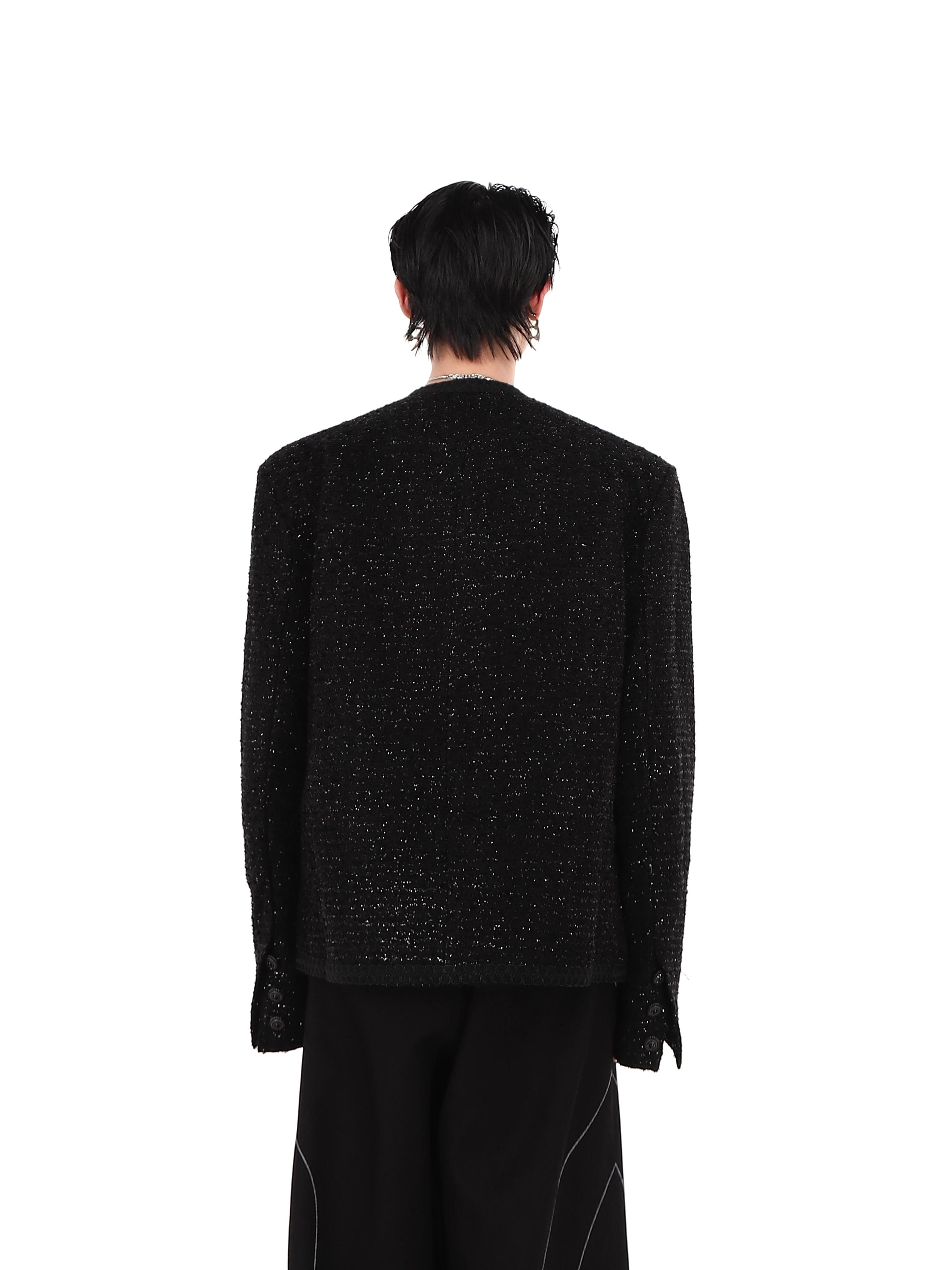 Collarless Suit Jacket-IYAMIUIO