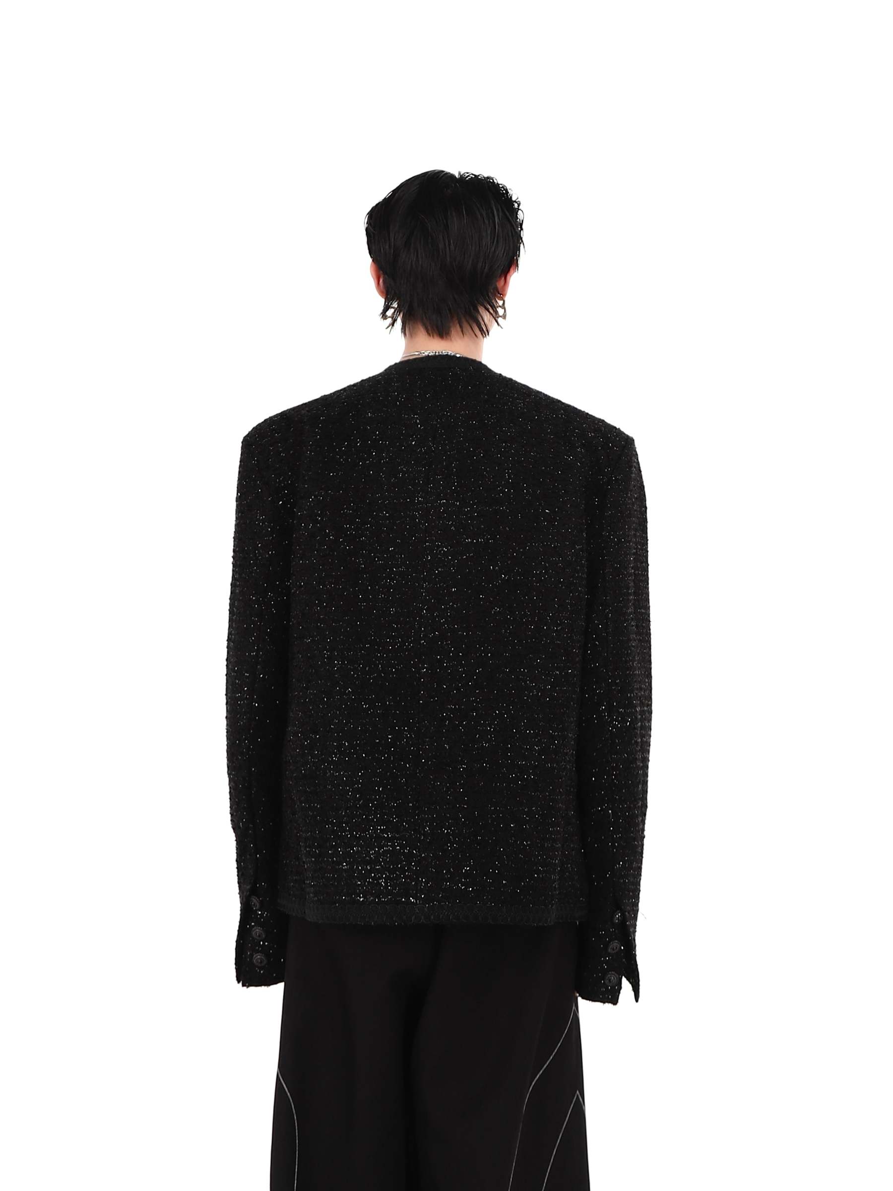 Collarless Suit Jacket-IYAMIUIO