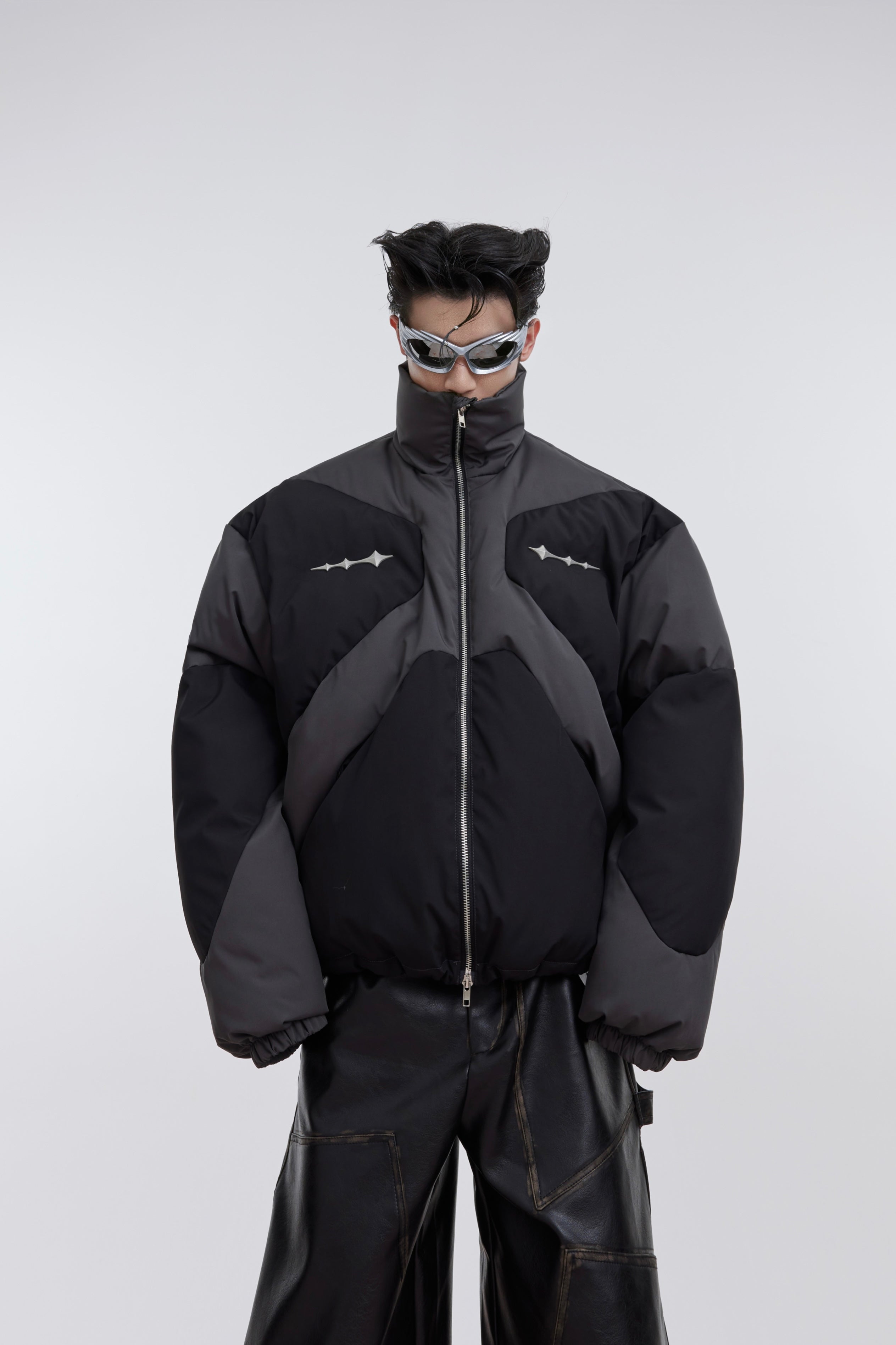 【23s October.】Deconstructed Contrast Color Design Cotton Jacket-IYAMIUIO