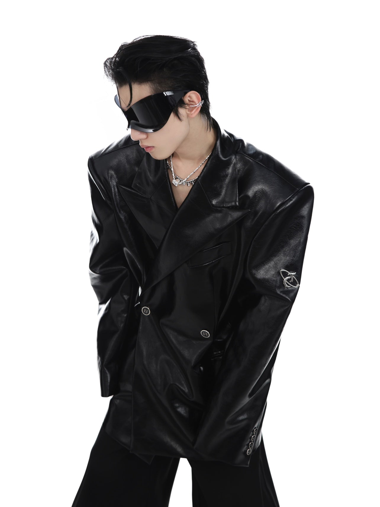 【23s Mar.】Shoulder Pad PU Leather Suit-IYAMIUIO