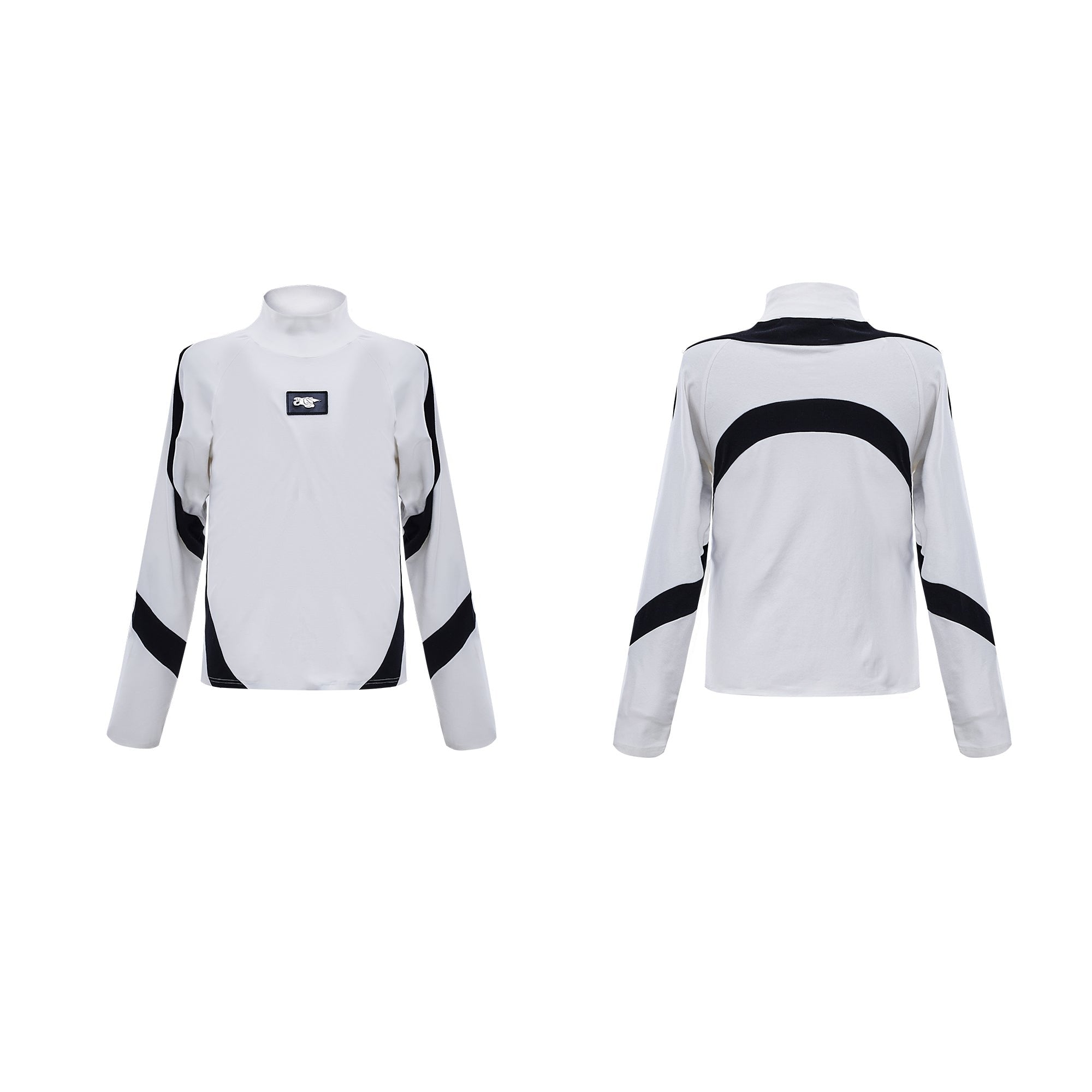 【24s Oct.】Contrast Color Half Turtleneck Slim Fit Bottoming Shirt-IYAMIUIO