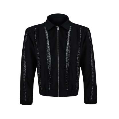 【24s Sep.】Patchwork Sequined Cropped Jacket-IYAMIUIO