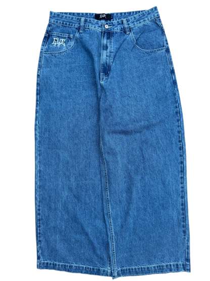 Blue Wide Leg GLOE Dragon Jeans V2-IYAMIUIO