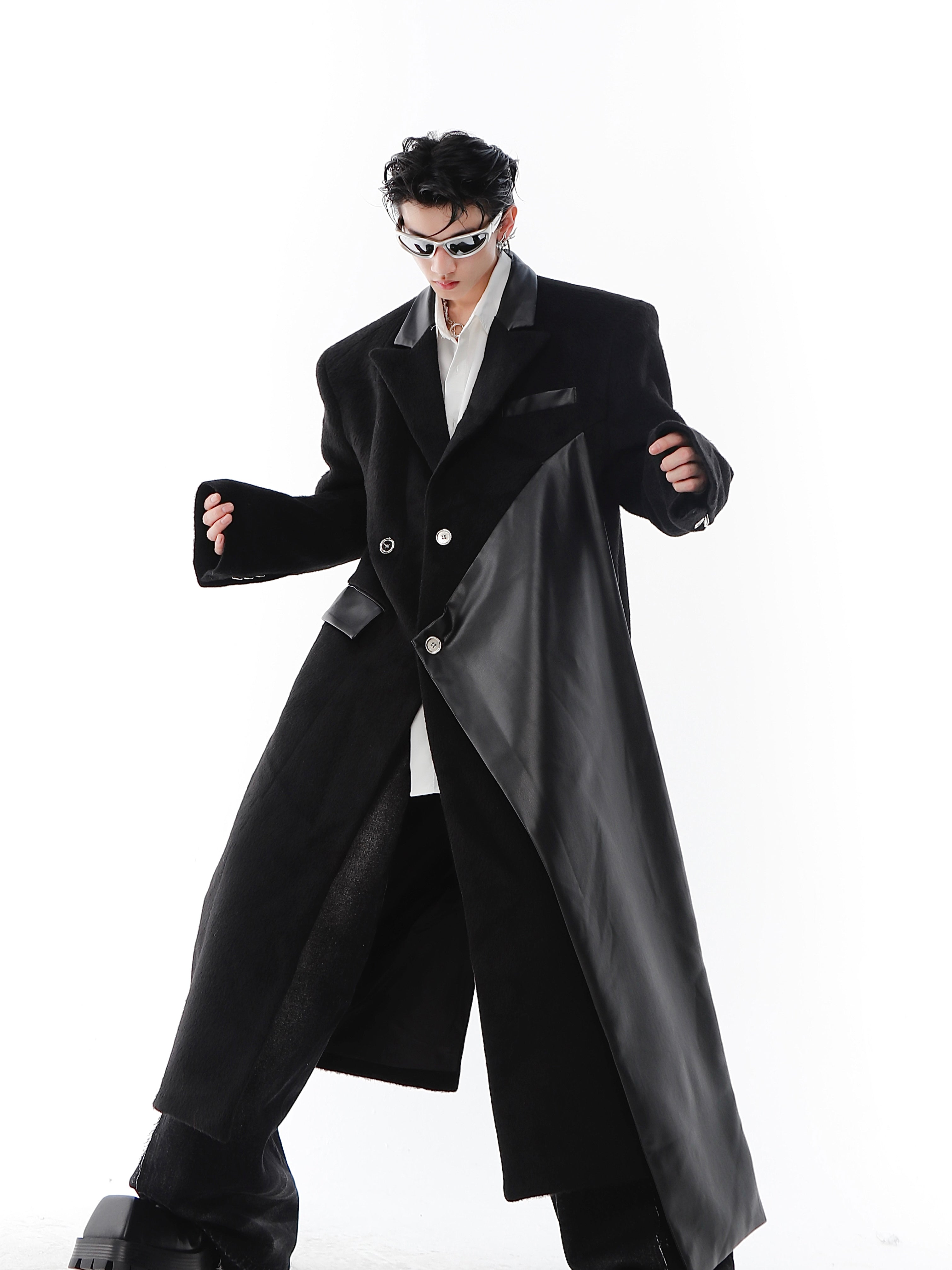 Fashion High Shoulder Long Jacket-IYAMIUIO