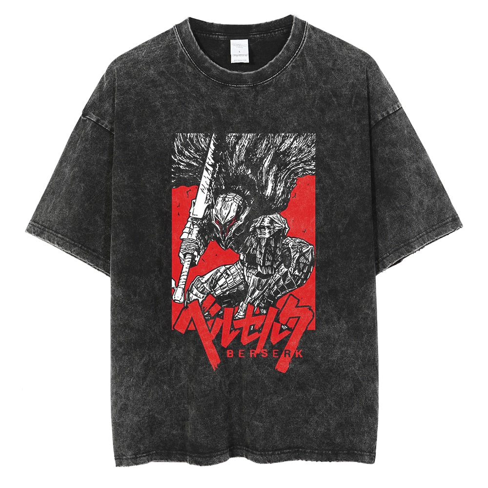 " V2" Vintage  washed T Shirt-IYAMIUIO