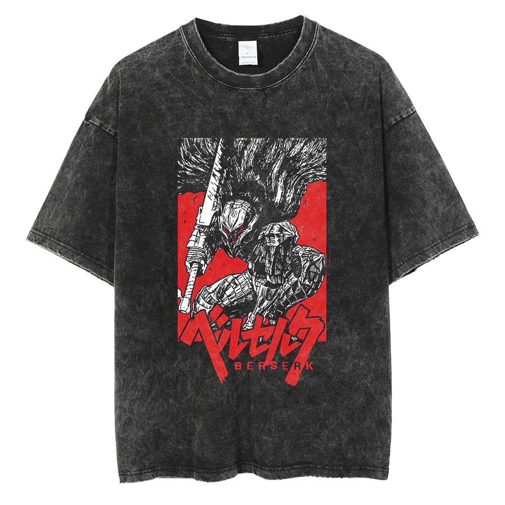 " V2" Vintage  washed T Shirt-IYAMIUIO