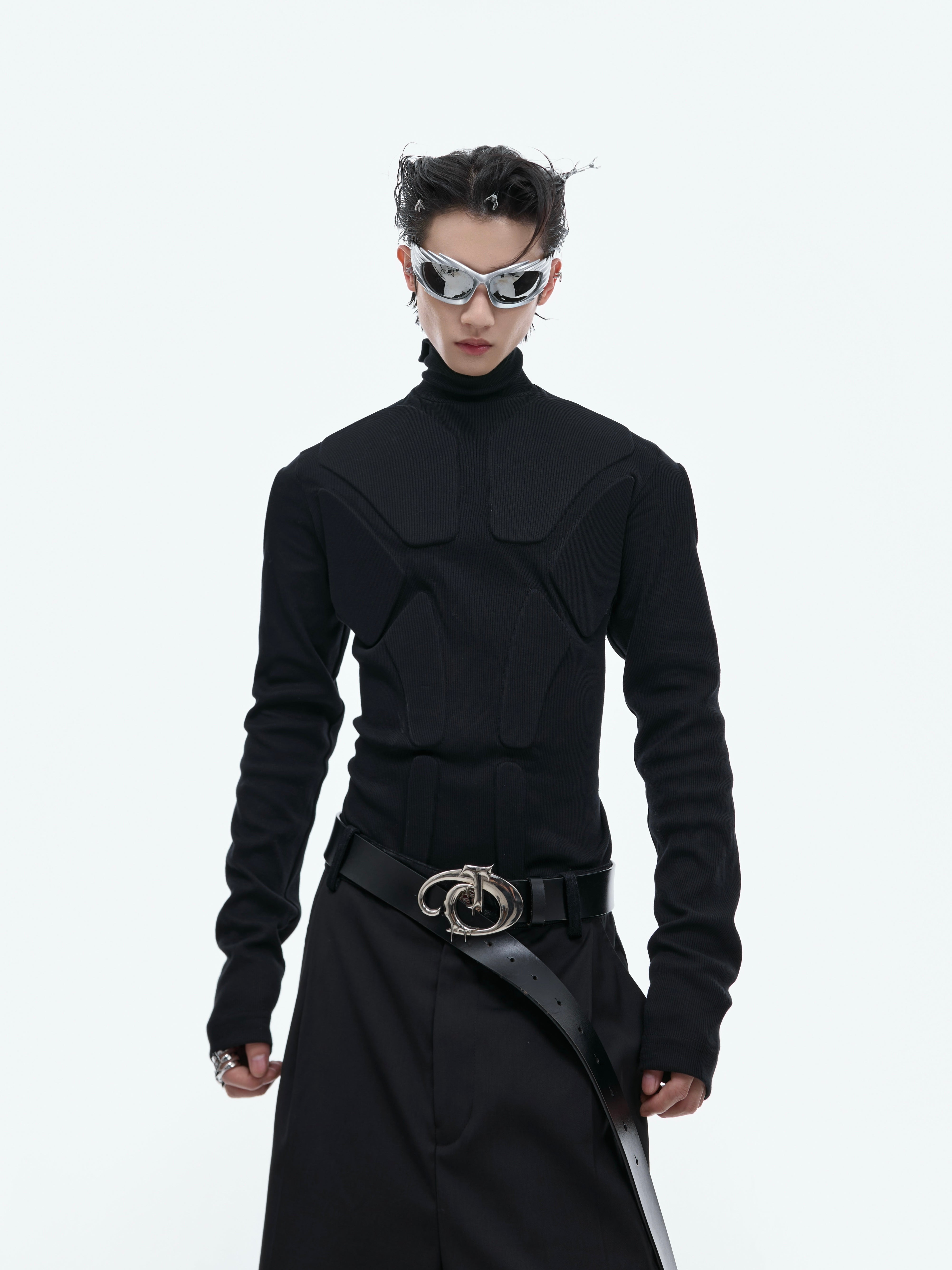 【24s Sep.】Armor Design High-neck Long-sleeved Bottoming Shirt-IYAMIUIO