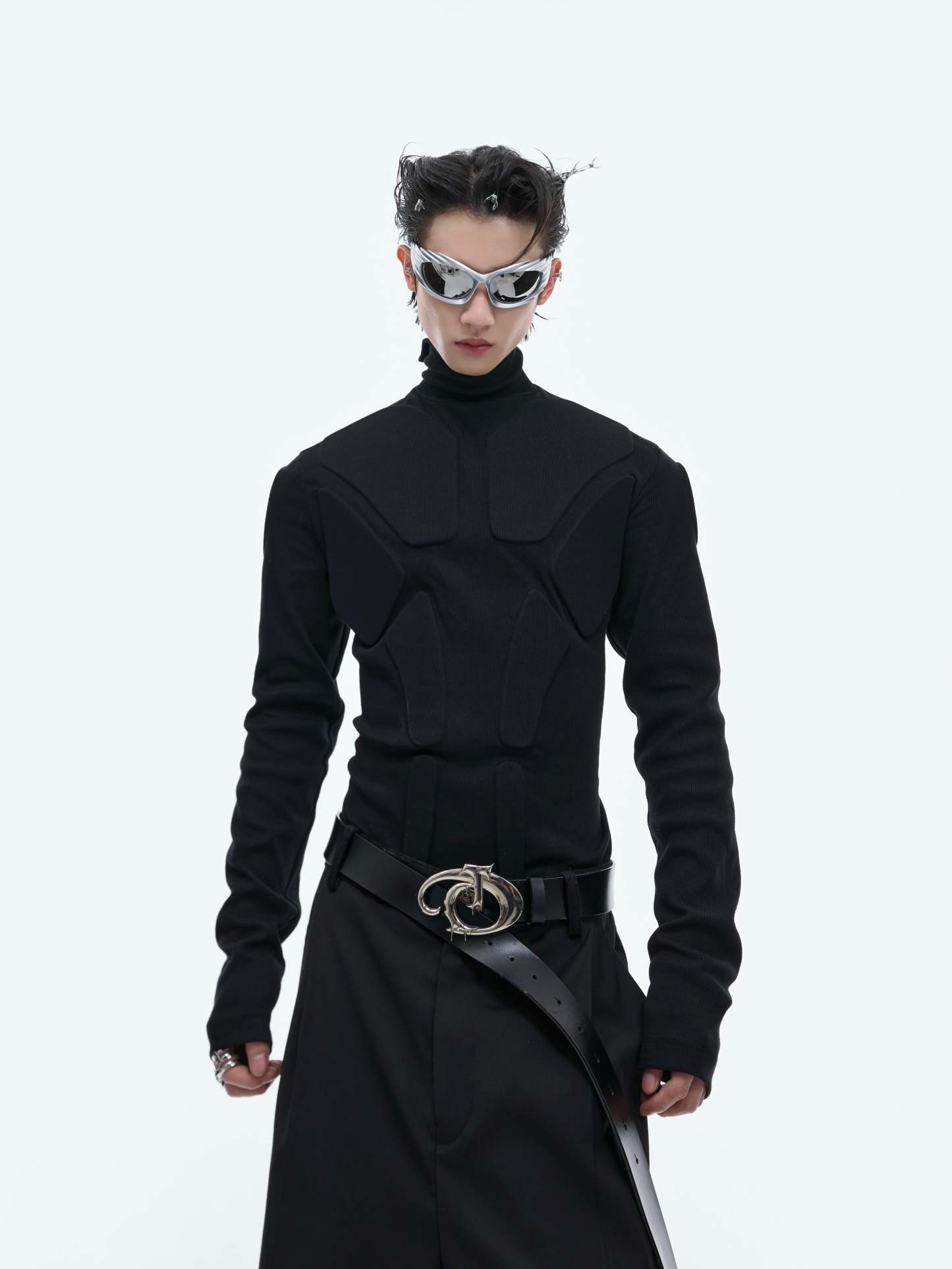 【24s Sep.】Armor Design High-neck Long-sleeved Bottoming Shirt-IYAMIUIO